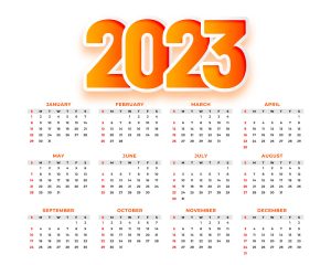 Kalender für 2023